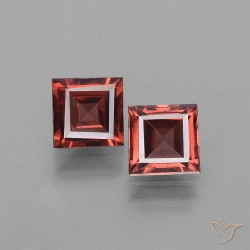 1.40ctw Natürlicher Mittelrot Rhodolith-Granat, Quadrat, VS