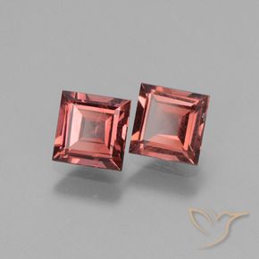 1.39 ct natürliche Hellrot Rhodolith-Granat-Edelsteine, Quadrat, VS