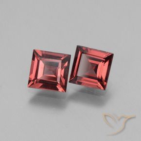 1.39 ct natürliche Mittelrot Rhodolith-Granat-Edelsteine, Quadrat, VS