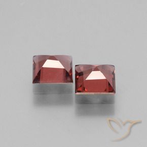 1.39 ct natürliche Mittelrot Rhodolith-Granat-Edelsteine, Quadrat, VS
