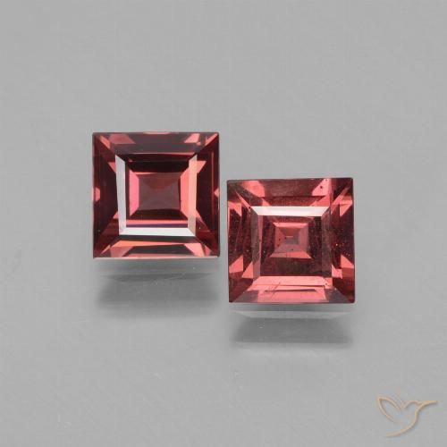 1.44 ct natürliche Scharlachrot Rhodolith-Granat-Edelsteine, Quadrat, VS