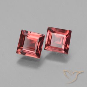 1.44 ct natürliche Scharlachrot Rhodolith-Granat-Edelsteine, Quadrat, VS
