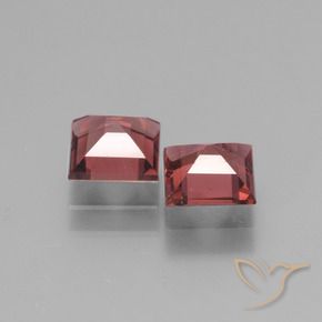 1.44 ct natürliche Scharlachrot Rhodolith-Granat-Edelsteine, Quadrat, VS