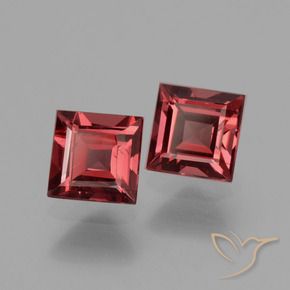 1.53 ct natürliche tiefrot Rhodolith-Granat-Edelsteine, Quadrat, VS
