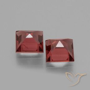 1.53 ct natürliche tiefrot Rhodolith-Granat-Edelsteine, Quadrat, VS