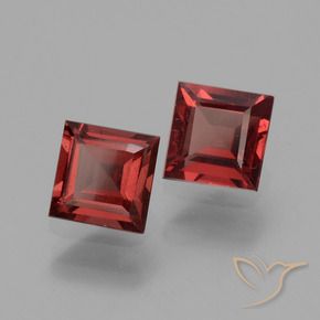 1.43 ct natürliche dunkelrot Rhodolith-Granat-Edelsteine, Quadrat, VS