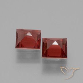 1.43 ct natürliche dunkelrot Rhodolith-Granat-Edelsteine, Quadrat, VS