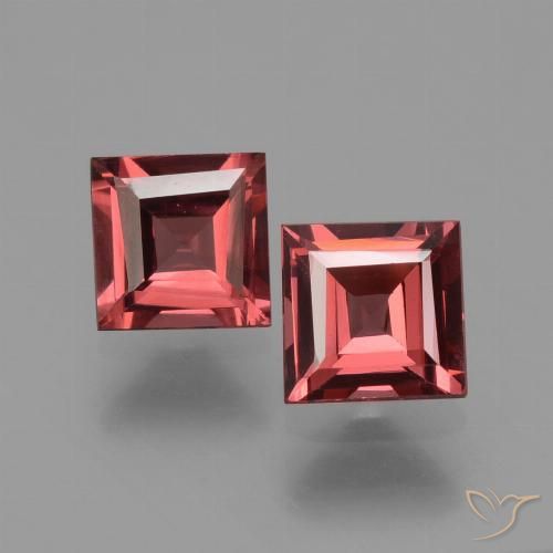 1.57ctw Natürlicher Purpurrot Rhodolith-Granat, Quadrat, VS