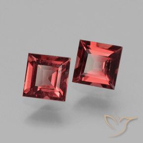 1.43 ct natürliche dunkelrot Rhodolith-Granat-Edelsteine, Quadrat, VS