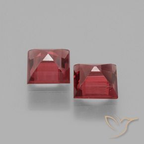 1.43 ct natürliche dunkelrot Rhodolith-Granat-Edelsteine, Quadrat, VS