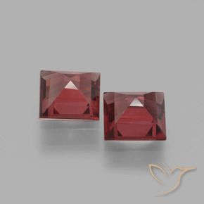 1.33 ct natürliche tiefrot Rhodolith-Granat-Edelsteine, Quadrat, VS