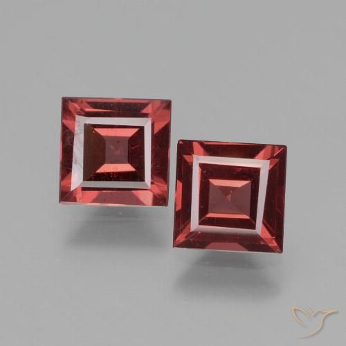 1.34ctw Natürlicher tiefrot Rhodolith-Granat, Quadrat, VS