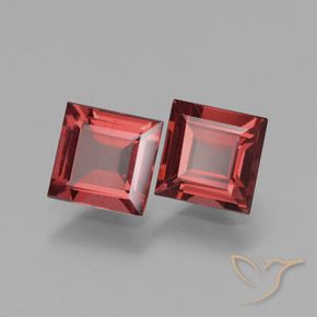 1.34 ct natürliche tiefrot Rhodolith-Granat-Edelsteine, Quadrat, VS