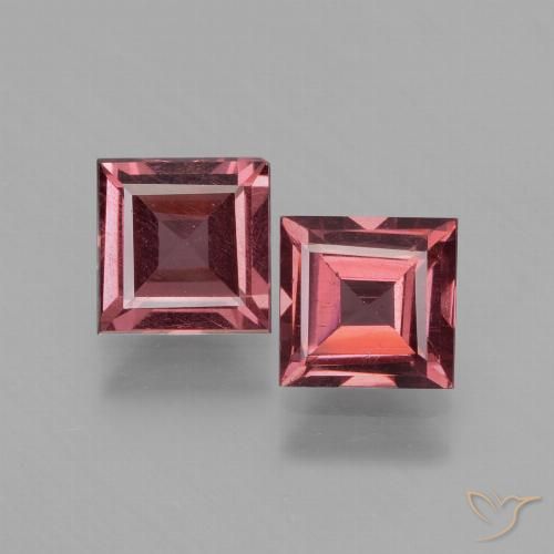 1.38ctw Natürlicher tiefrot Rhodolith-Granat, Quadrat, VS