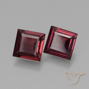 1.35 ct natürliche tiefrot Rhodolith-Granat-Edelsteine, Quadrat, VS