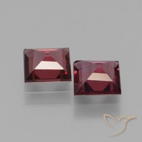 1.35 ct natürliche tiefrot Rhodolith-Granat-Edelsteine, Quadrat, VS