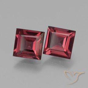 1.53 ct natürliche Scharlachrot Rhodolith-Granat-Edelsteine, Quadrat, VS