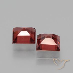 1.49 ct natürliche Tiefes Blutrot Rhodolith-Granat-Edelsteine, Quadrat, VS