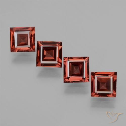 2.60ctw Natürlicher tiefrot Rhodolith-Granat, Quadrat, VS