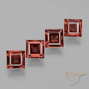 2.60 ct natürliche tiefrot Rhodolith-Granat-Edelsteine, Quadrat, VS