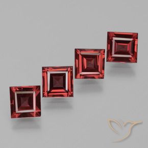 2.73 ct natürliche tiefrot Rhodolith-Granat-Edelsteine, Quadrat, VS