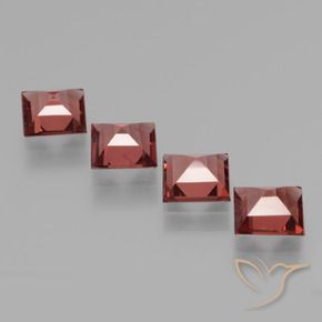 2.37 ct natürliche Tiefes Scharlachrot Rhodolith-Granat-Edelsteine, Quadrat, VS