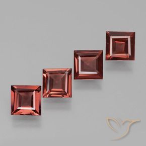2.43 ct natürliche Scharlachrot Rhodolith-Granat-Edelsteine, Quadrat, VS