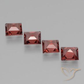 2.43 ct natürliche Scharlachrot Rhodolith-Granat-Edelsteine, Quadrat, VS