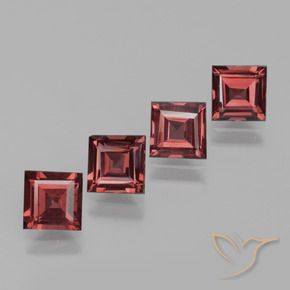 2.75 ct natürliche dunkelrot Rhodolith-Granat-Edelsteine, Quadrat, VS