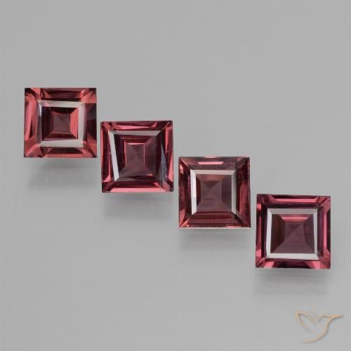 2.47ctw Natürlicher tiefrot Rhodolith-Granat, Quadrat, VS