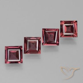 2.47 ct natürliche tiefrot Rhodolith-Granat-Edelsteine, Quadrat, VS