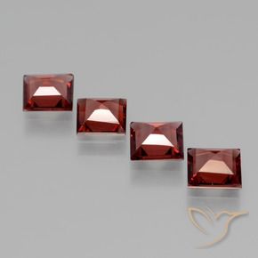 2.44 ct natürliche Tiefes Scharlachrot Rhodolith-Granat-Edelsteine, Quadrat, VS