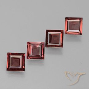 2.37 ct natürliche dunkelrot Rhodolith-Granat-Edelsteine, Quadrat, VS