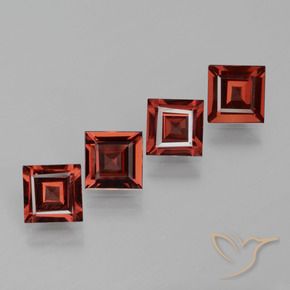2.48 ct natürliche tiefrot Rhodolith-Granat-Edelsteine, Quadrat, VS