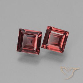 1.33 ct natürliche dunkelrot Rhodolith-Granat-Edelsteine, Quadrat, VS