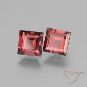 1.55 ct natürliche tiefrot Rhodolith-Granat-Edelsteine, Quadrat, VS