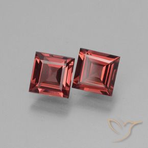 1.39 ct natürliche tiefrot Rhodolith-Granat-Edelsteine, Quadrat, VS
