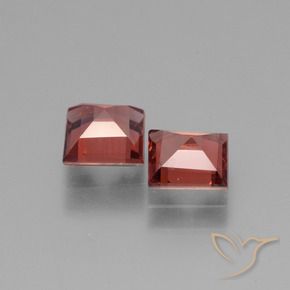 1.43 ct natürliche Tiefes Scharlachrot Rhodolith-Granat-Edelsteine, Quadrat, VVS-VS