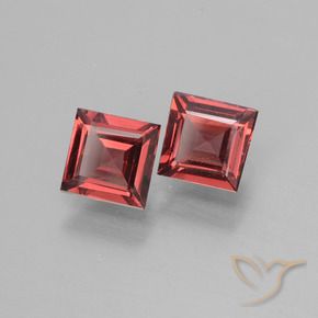 1.38 ct natürliche tiefrot Rhodolith-Granat-Edelsteine, Quadrat, VS