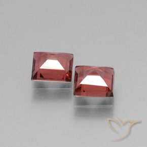 1.38 ct natürliche tiefrot Rhodolith-Granat-Edelsteine, Quadrat, VS