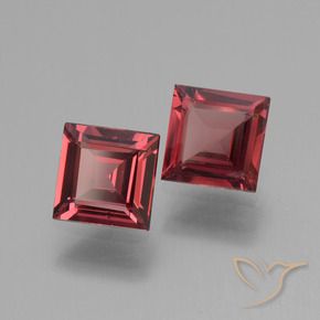 1.32 ct natürliche Scharlachrot Rhodolith-Granat-Edelsteine, Quadrat, VS