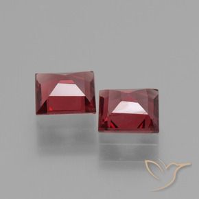 1.32 ct natürliche Scharlachrot Rhodolith-Granat-Edelsteine, Quadrat, VS