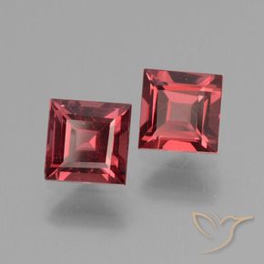 1.48 ct natürliche Scharlachrot Rhodolith-Granat-Edelsteine, Quadrat, VS