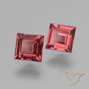 1.39 ct natürliche Mittelrot Rhodolith-Granat-Edelsteine, Quadrat, VS