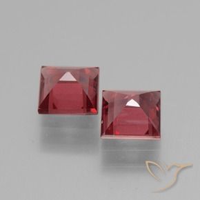 1.39 ct natürliche Mittelrot Rhodolith-Granat-Edelsteine, Quadrat, VS
