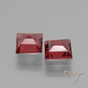 1.37 ct natürliche dunkelrot Rhodolith-Granat-Edelsteine, Quadrat, VS