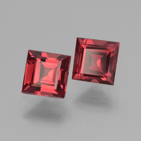 1,57 ct natürliche roter Rhodolith-Edelsteine, Quadrat, VS