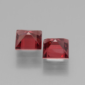 1,57 ct natürliche roter Rhodolith-Edelsteine, Quadrat, VS