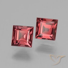 1.67 ct natürliche Mittelrot Rhodolith-Granat-Edelsteine, Quadrat, VS