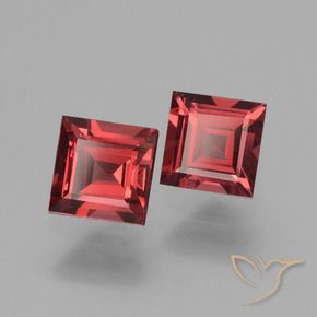 1.56 ct natürliche Rosaig-rot Rhodolith-Granat-Edelsteine, Quadrat, VS